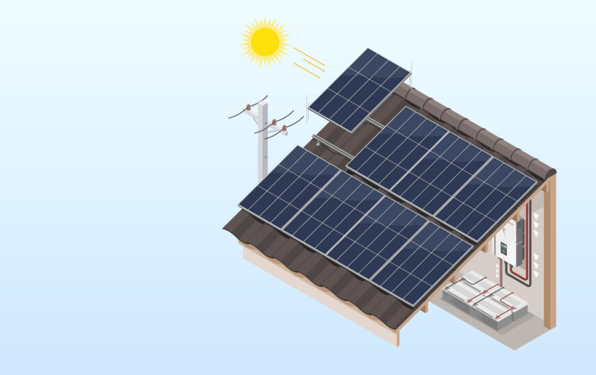 Alimentation via panneaux photovoltaïques